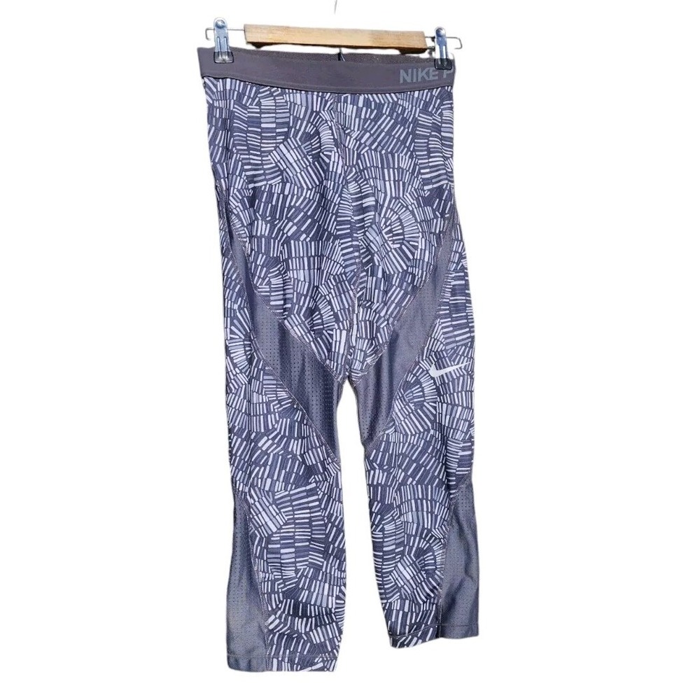 Nike Pro Leggings Womens Size Medium‎ Mesh Panel Gray